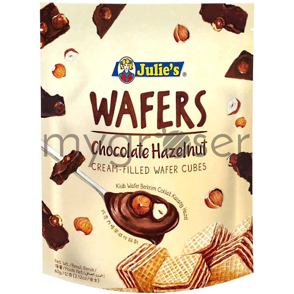 Julie's Chocolate Hazelnut CreamFilled Wafer Cubes 150g MyGroser