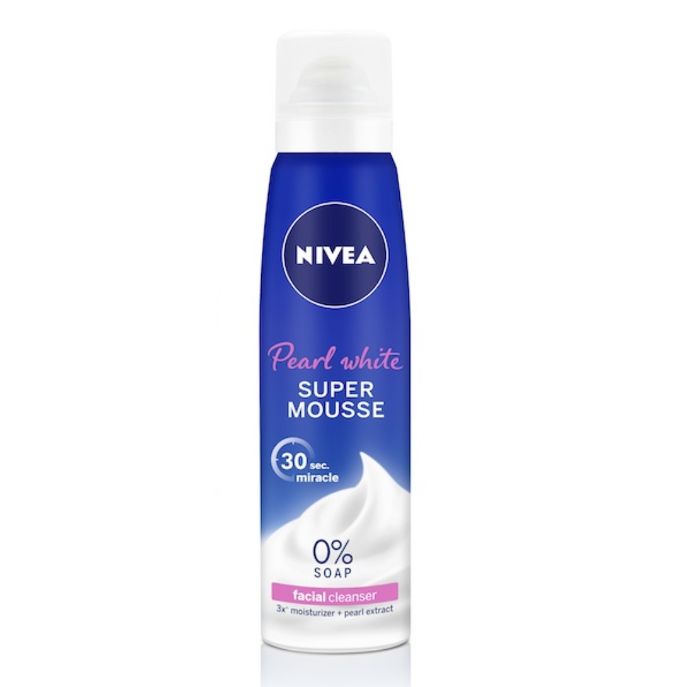 nivea pearl white caring whip facial cleanser