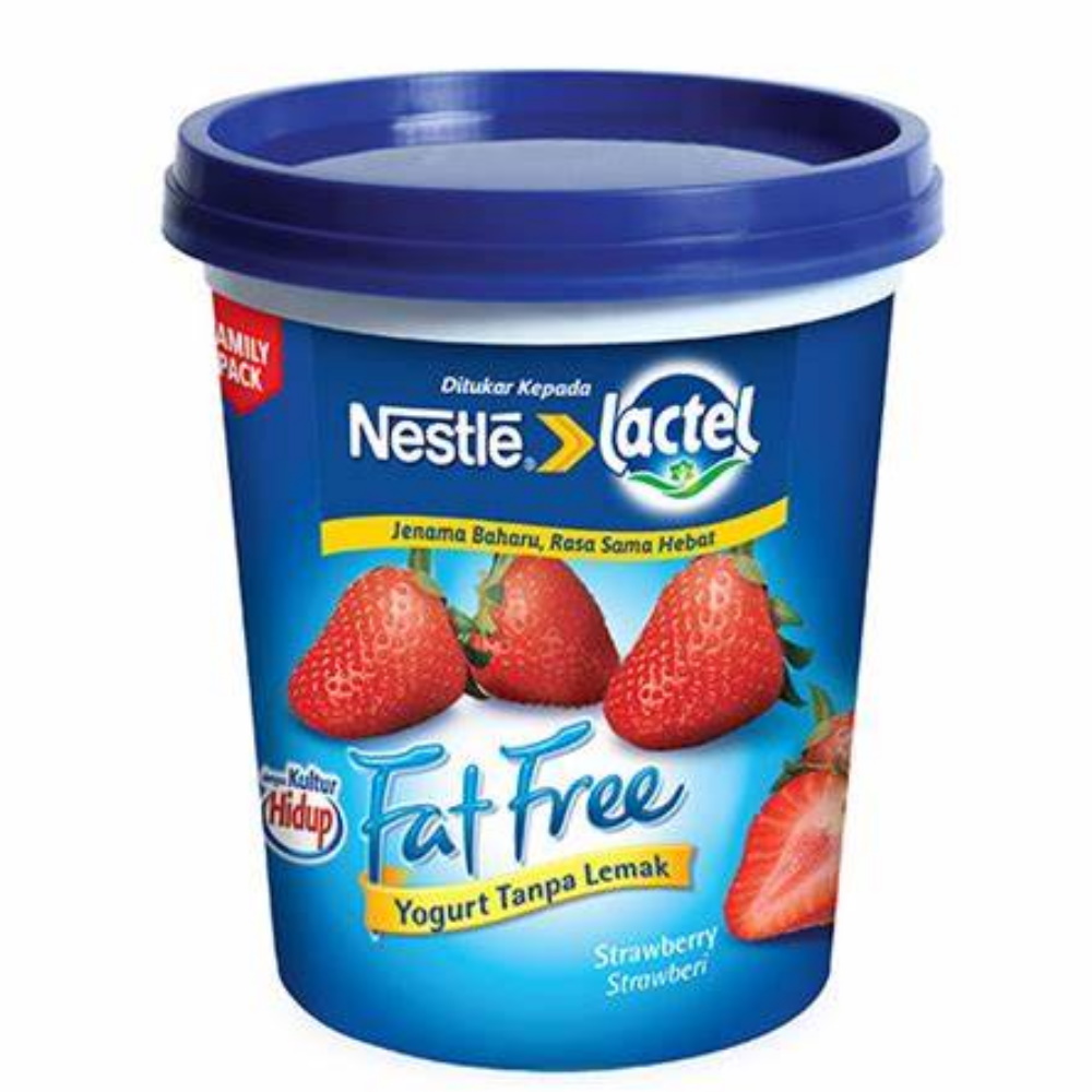 Lactel Fat Free Yogurt Strawberry 470g MyGroser